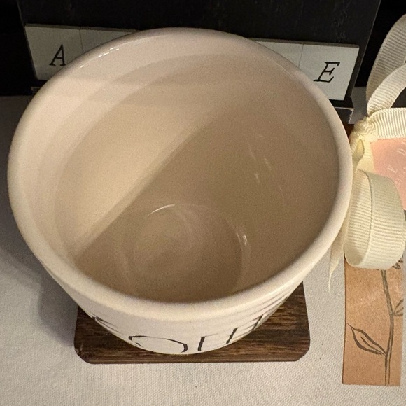 Rae Dunn White Coffee Mug with Black Lettering - Picture 2 of 3